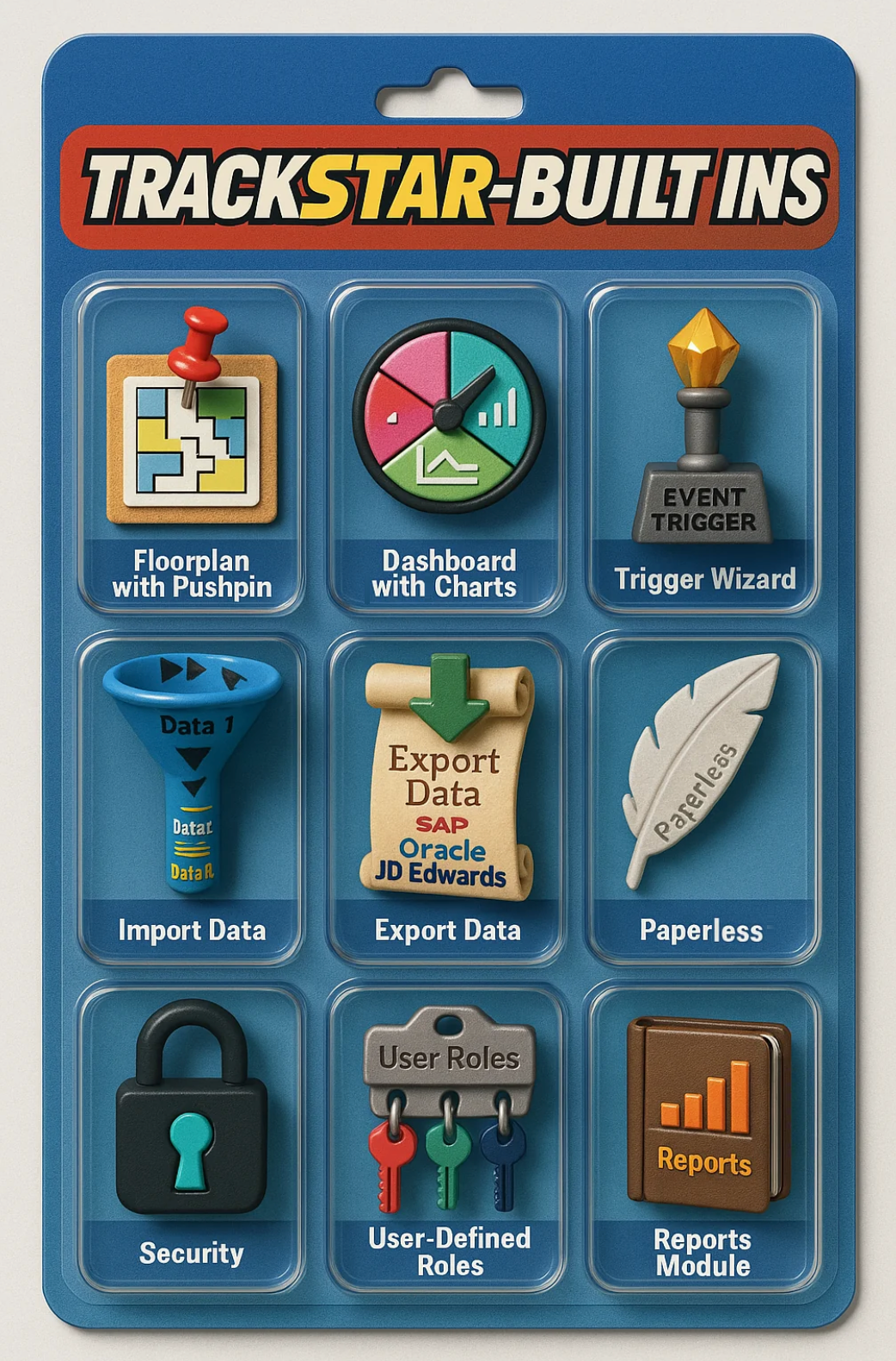 TrackSTAR Built-in Features Diagram